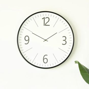 Biel White Glass Wall Round Clock