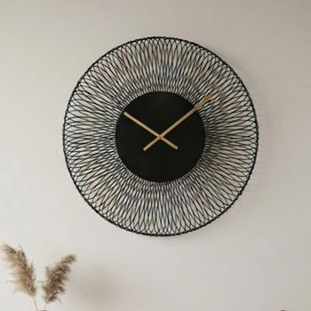 Blunt Black Metal Wall Round Clock