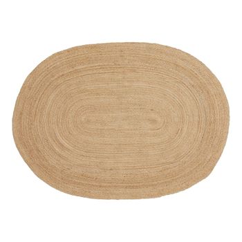 Bombay Natural Jute Oval Rug - 200cm x 140cm
