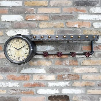 Black Metal Wall Clock