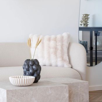 Galena White Fabric Cushion