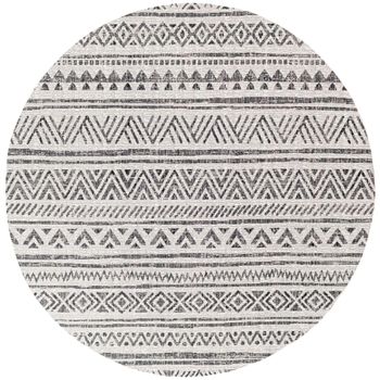 Eagean Black Round Rug - EAG2347 - 160cm x 160cm