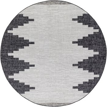 Eagean Grey Round Rug - 160cm x 160cm