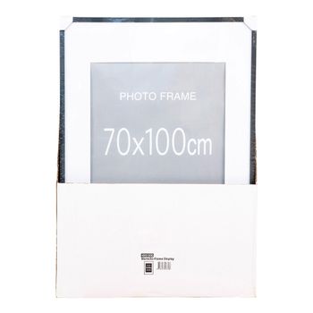 Marbella 30cm x 103cm Frame Display Black Glass Black and Natural