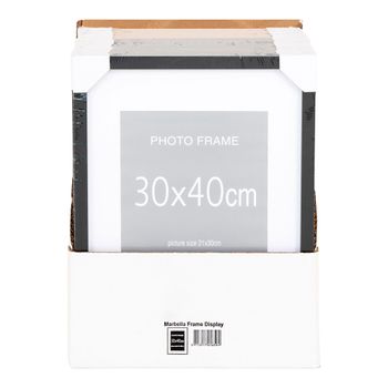 Marbella 32cm x 45cm Frame Display Black Glass Black and Natural