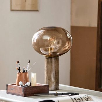 Bes Smoked Marble Table Lamp