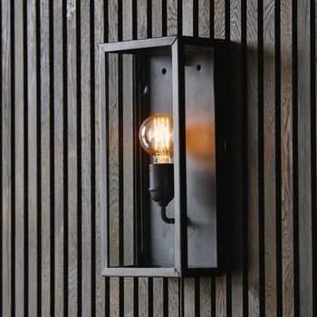 Eos Outdoor Black Wall Lamp