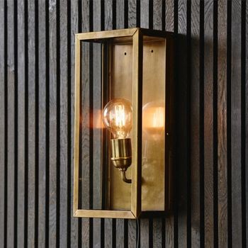 Eos Outdoor Brass Wall Lamp