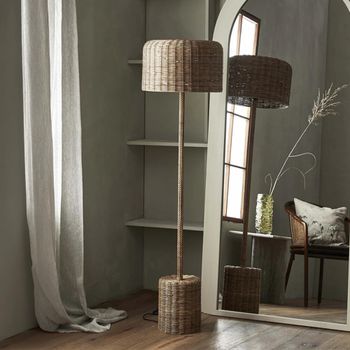 Natural Rattan Floor Lamp