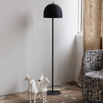 Glow Matt Black Metal Floor Lamp