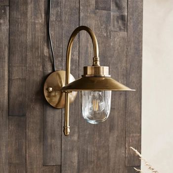 Lason Outdoor Brass Wall Lamp