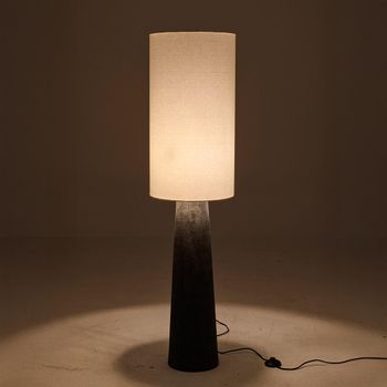 Ava Black and White Fibreglass Medium Floor Lamp
