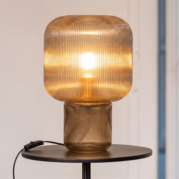 Brown Glass Table Lamp