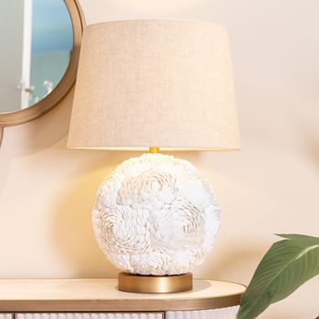 Jamie White and Gold Table Lamp