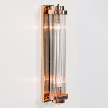 Arriba Gold Metal and Glass 61cm Wall Light