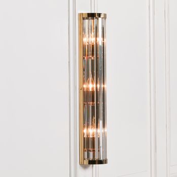 Arriba Gold Metal and Glass 71cm Wall Light
