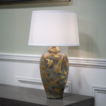 Ashford Ceramic Charcoal Grey Table Lamp