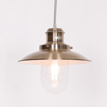 Fishermans Brushed Brass Metal Ceiling Light