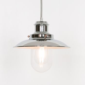 Fishermans Chrome Metal Grey Ceiling Light