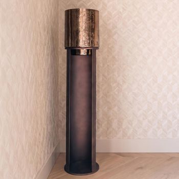Daisey Copper Glass and Metal Lantern