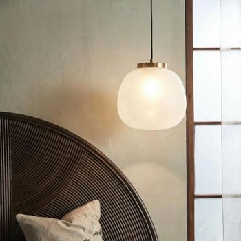 Frost Gold Glass White Pendant Lamp