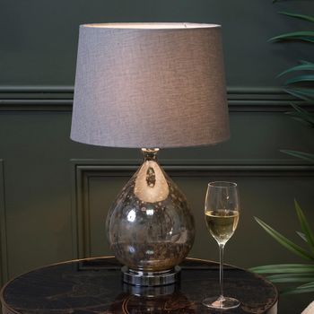 Rachael Glass Silver Tones Table Lamp - Set of 2