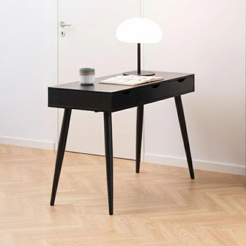 Neptun Black 3 Drawer Office Desk