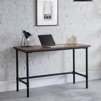 Carnegie Elm Wood Industrial Desk