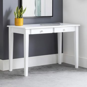 Carrington White 2 Drawer Desk