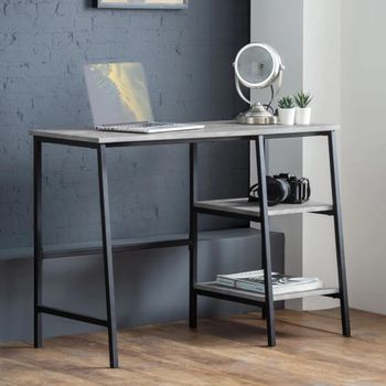 Staten Concrete Effect Writing Desk