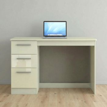 Knightsbridge Cream Gloss 3 Drawer Desk
