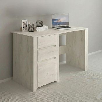 Angel White 3 Drawer Desk