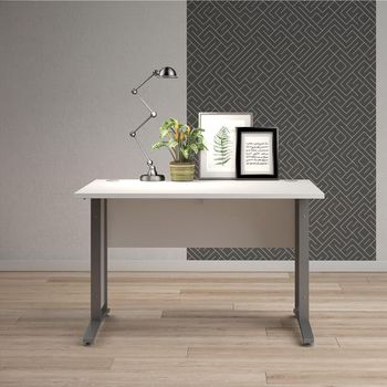 Prima White and Grey 120cm Desk