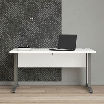 Prima White and Grey 150cm Desk