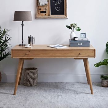 Jenson Oak 1 Drawer Writing Desk