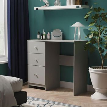 Yarmouth Dusk Grey 3 Drawer Desk