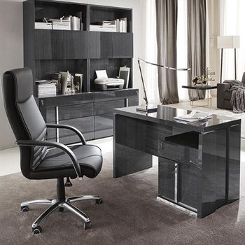 Montecarlo Italian Grey Koto High Gloss 120cm Office Desk