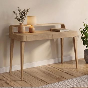 Surya Century Natural Mango Wood 2 Drawer Desk