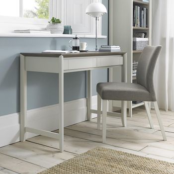Bergen Grey Washed Oak and Soft Grey 1 Drawer Desk