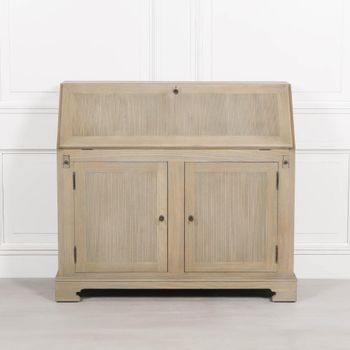Rustic Wood Bureau 2 Door 6 Drawer Desk