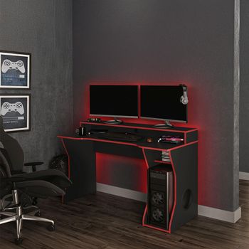 Enzo Gaming Black and Red Desk