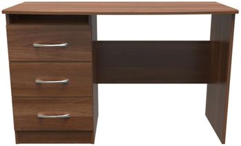 Eve Walnut 3 Drawer Desk