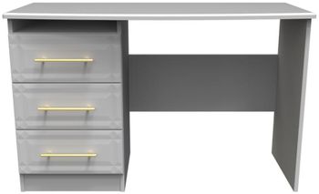 Faye Grey 3 Drawer Desk