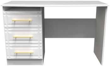 Faye White 3 Drawer Desk