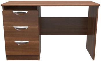 Flora Walnut 3 Drawer Desk
