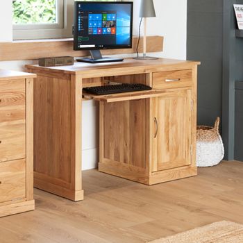 Mobel Oak 1 Door 2 Drawer Computer Desk