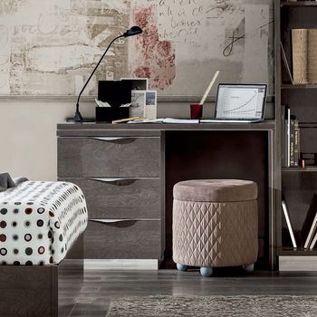 Platinum Italian Pedestal Writing Desk