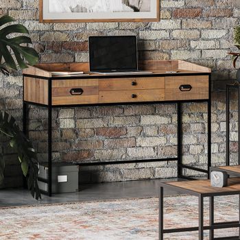Ooki Modular Reclaimed Wood 4 Drawer Desk