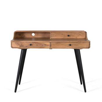 Pavia Acacia Wood 3 Drawer Desk