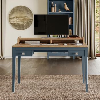 Signature Blue 2 Drawer Desk